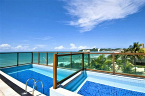 Flat Araça beira mar - Apto 508 Lateral Vista Mar Parcial